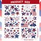 6 Sheets 4th of July Wall Stickers (106PCS) – Patriotic Star & American Flag Window Clings, Independence Day & Memorial Day Red White Blue Decorations